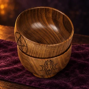 Bol d’Autel Pentacle en Bois