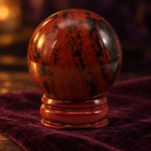 Boule de Cristal Acajou Rouge 40 mm