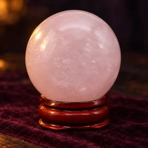 Boule de Cristal Quartz Rose 40 mm