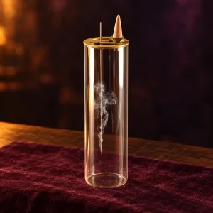 Fontaine à Encens en Verre Deux-en-Un Anti-Cendres