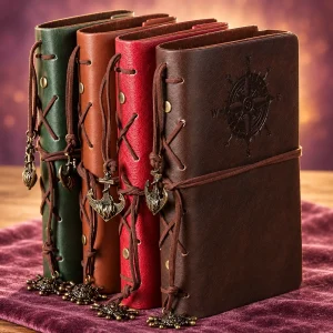 Grimoire Carnet à Spirale Vintage Motif Ancre