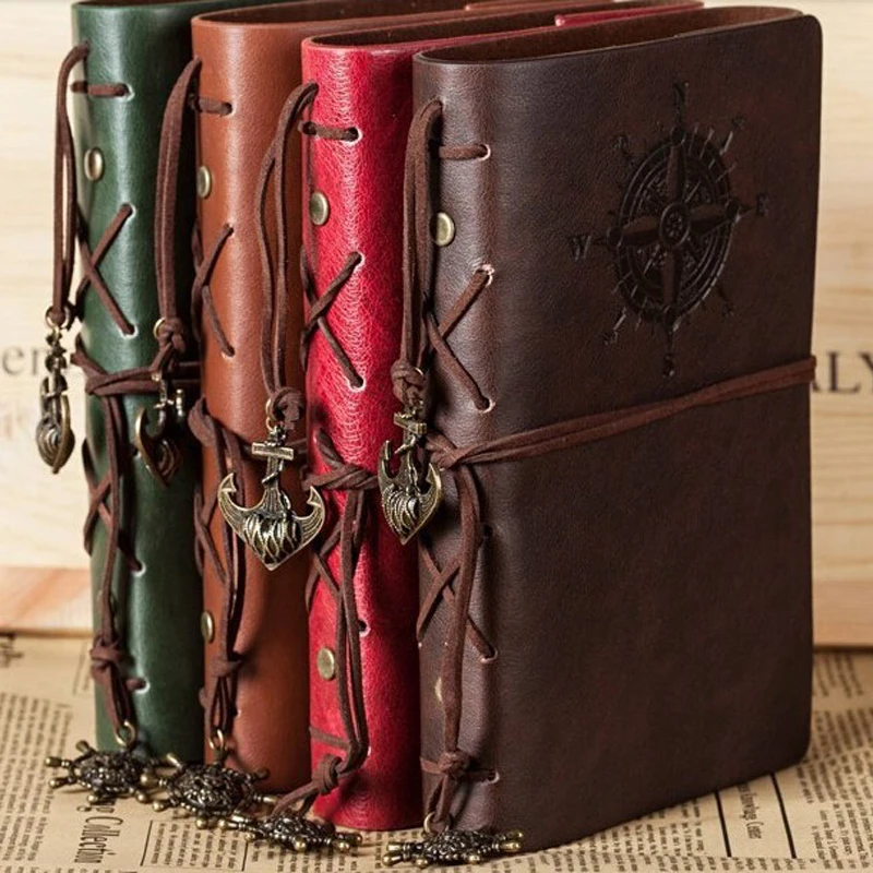 Grimoire Carnet à Spirale Vintage Motif Ancre