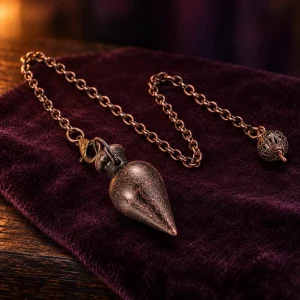 Pendule Goutte Annelée en Laiton Cuivre Antique