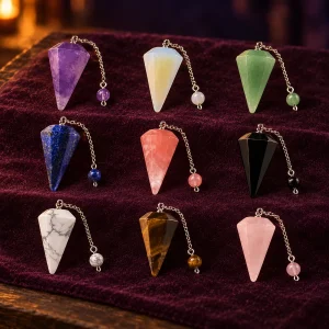 Pendule Mini en Pierre Taillée en Pointe