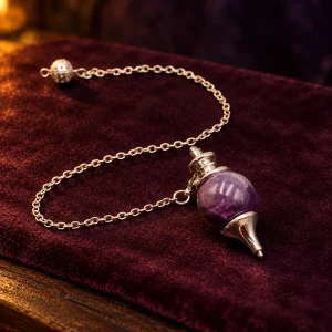 Pendule Rond en Pierre, Attache Amovible