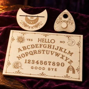 Planche Ouija Bois Clair Hello, Soleil et Lune