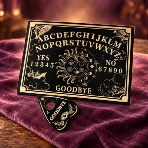 Planche Ouija Noire Bordée d’Or, Soleil Central