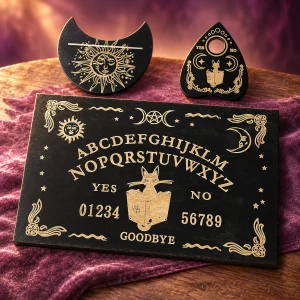 Planche Ouija Noire à la Chouette, Chiffres sur Deux Rangs