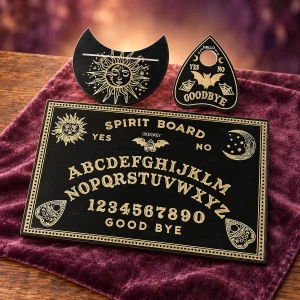 Planche Ouija Spirit Board Noire, Chauves-Souris et Lunes