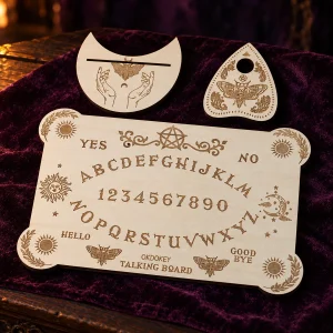 Planche Ouija Talking Board en Bois Clair, Papillon de Nuit
