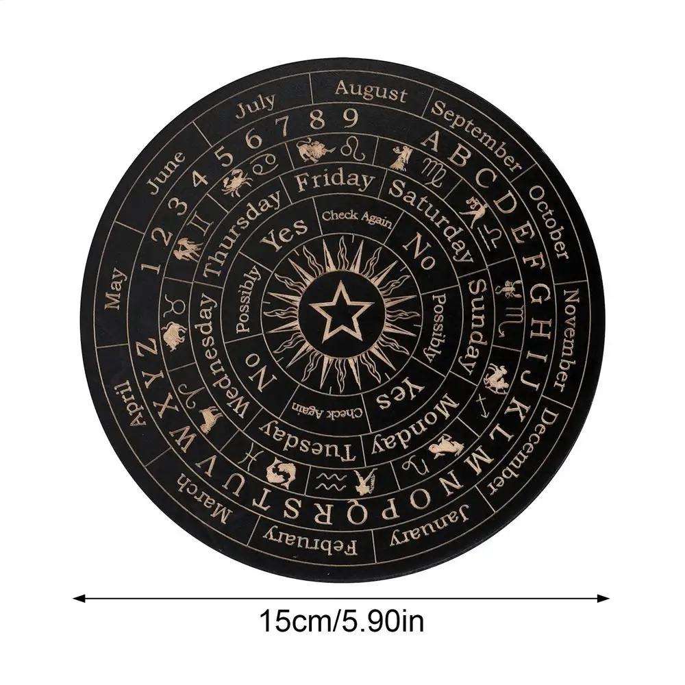 Planche de Radiesthésie Alphabet et Astrologie en Bois – Modèle C