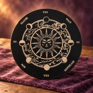 Planche de Radiesthésie Noire Soleil Rayonnant