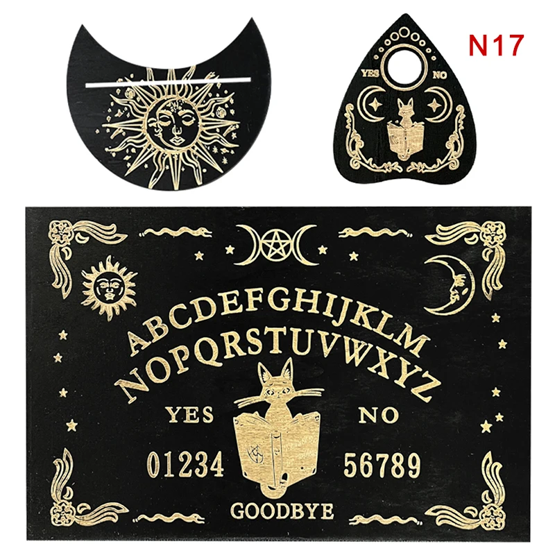 Planche de Radiesthésie Ouija en Bois Gravé, Grand Format – Modèle N17