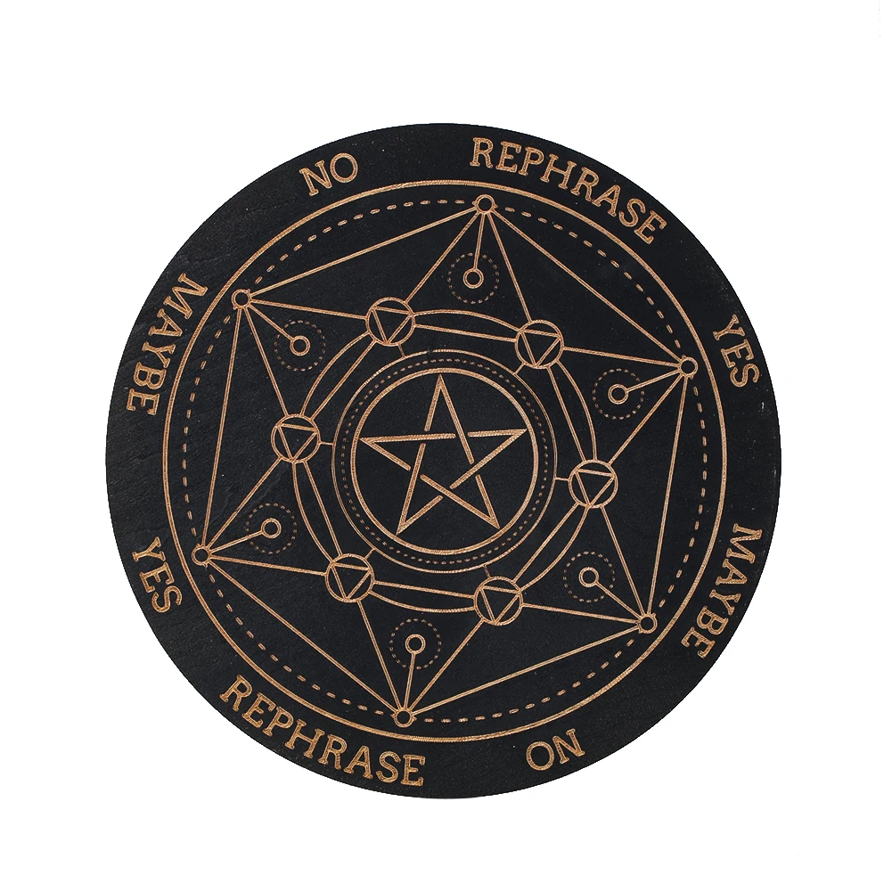 Planche de Radiesthésie Pentagramme en Bois Sculpté – Étoile de Métatron