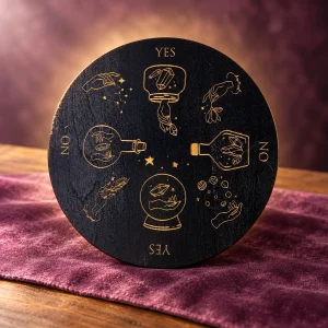 Planche de Radiesthésie Ronde Bouteille à la Dérive