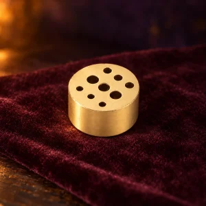 Porte-Encens Disque Plat à Plusieurs Trous en Laiton