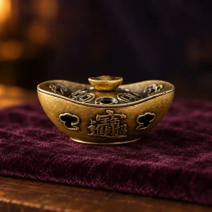 Porte-Encens Lingot Yuanbao en Laiton