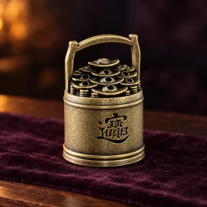 Porte-Encens Seau Ajouré à Anse en Laiton