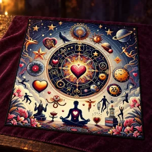 Tapis de Tarot Cœur Céleste
