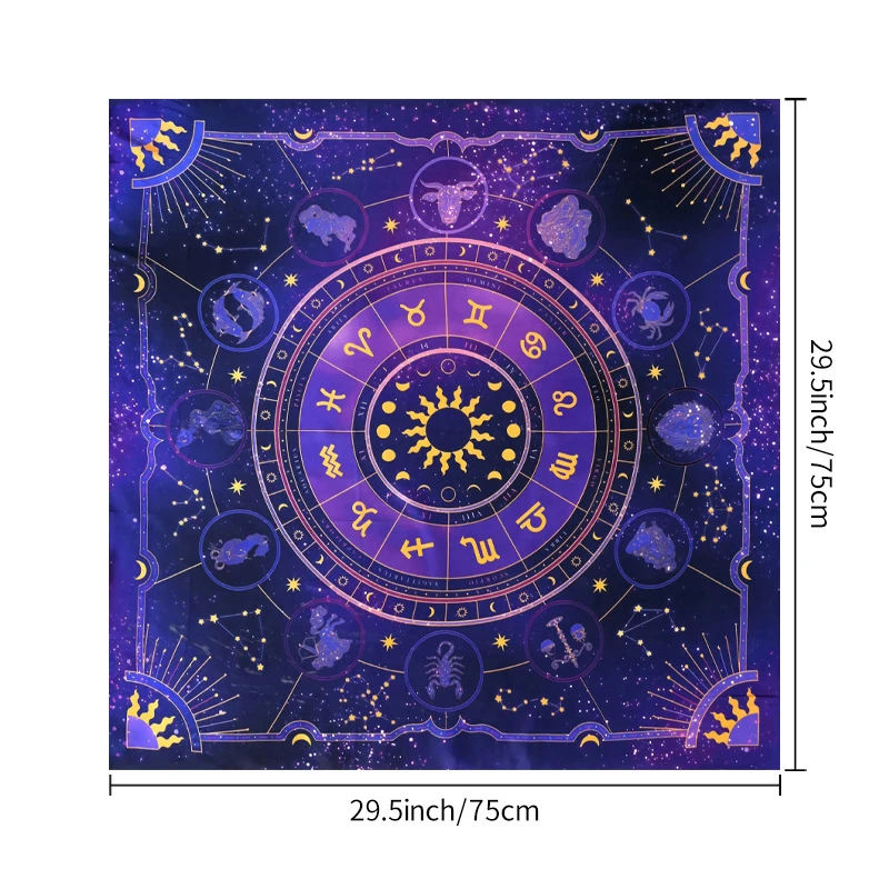 Tapis de Tarot Roue du Zodiaque Imperméable – vue 5