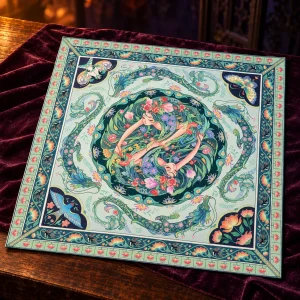 Tapis de Tarot Serpents Fleuris Encadrés